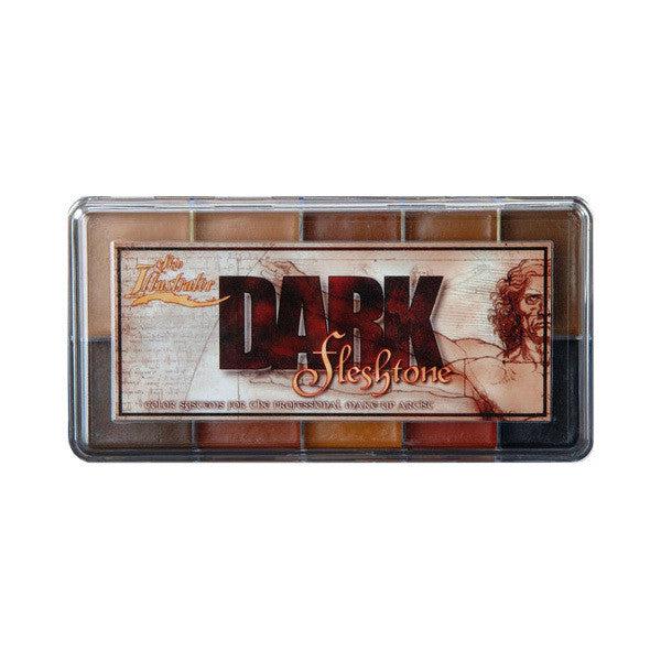 Skin Illustrator Dark Fleshtone Palette - Professional Makeup FX Palette for Special Effects, Halloween & Cosplay - Perfect for SFX Artists, Theater & Film Makeup