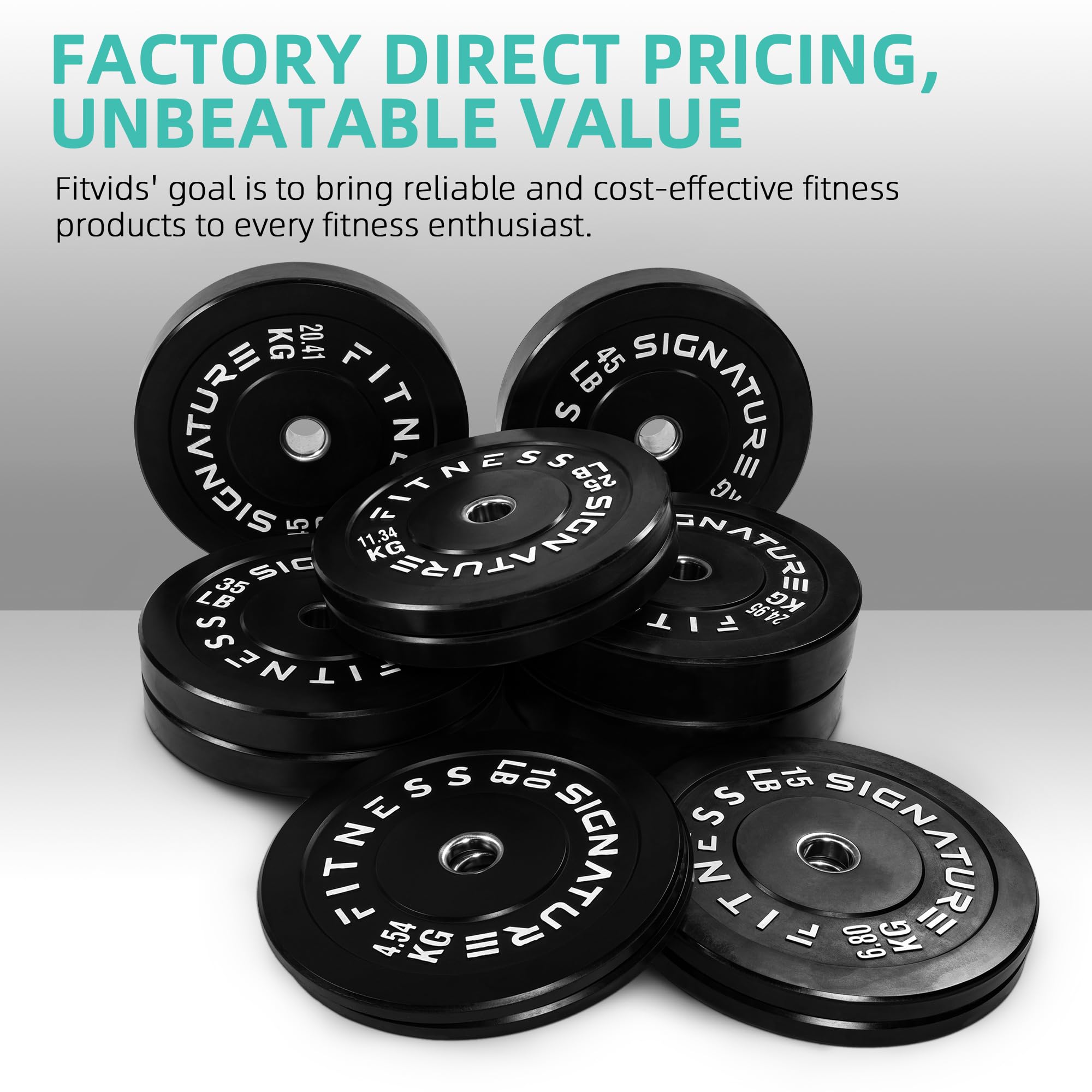 Olympic Bumper Plates - 2 Inch Weight Plates for Strength Training, CrossFit & Weightlifting - Pair, Set or Complete Kit with 7FT Olympic Barbell - Perfect for Home Gym, Commercial Gym & CrossFit Training