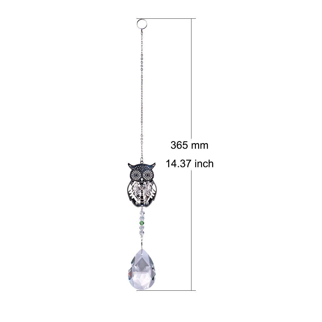 Premium Set of 3 Crystal Ball Prisms - Sun Catcher Hanging Ornament & Rainbow Maker for Windows, Home Decor - Owl Garden Decoration - Perfect for Living Room, Bedroom & Outdoor Spaces (Longsheng Since 2001)