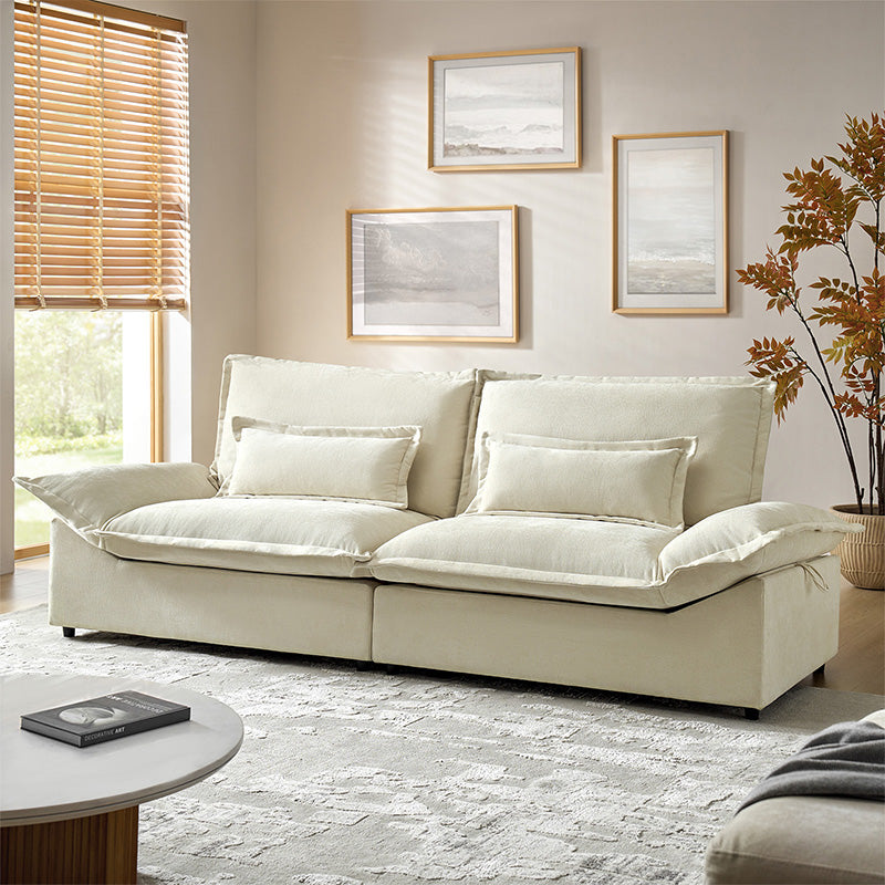 Fabiola Mini Sofa with Storage & Seamless Design - Compact Modern Loveseat for Small Spaces, Living Room, Bedroom or Dorm