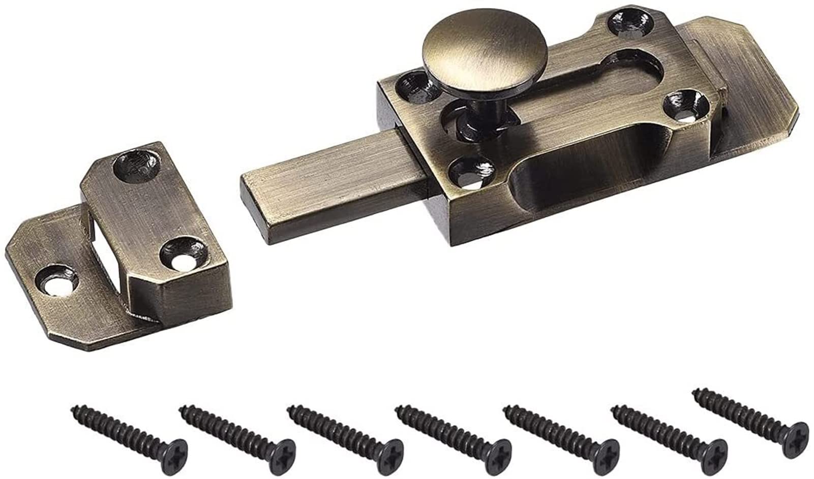 **KLYMY 3-inch Antique Bronze Zinc Alloy Security Latch Lock - Corrosion Resistant & Weatherproof Door & Window Lock - Easy Installation for Home, Shed, Garage & Fence Security**    *(Perfect for enhancing home security, securing sheds, garages, gates, and windows against intruders.)*