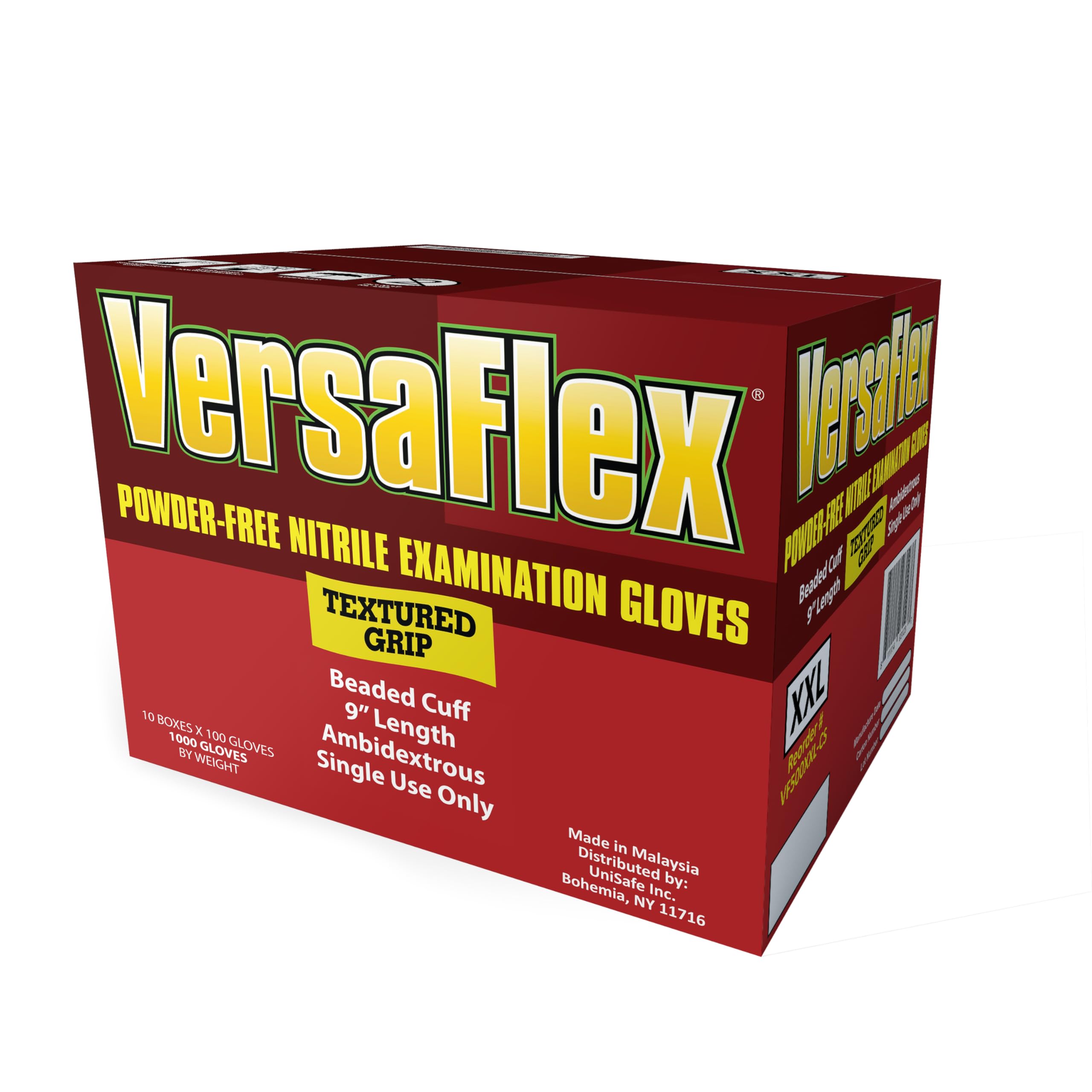 Premium Nitrile Exam Gloves - 1000 Count Box, Powder-Free & Latex-Free Disposable Gloves with Textured Grip - Ideal for Medical, Dental, Tattoo, Food Service & Cleaning Use