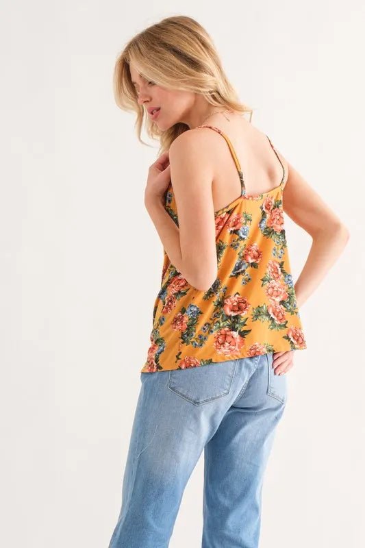 Floral Printed Casual Tank Top for Women - Breathable Summer Sleeveless Blouse - Perfect for Beach, Vacation & Outdoor Activities