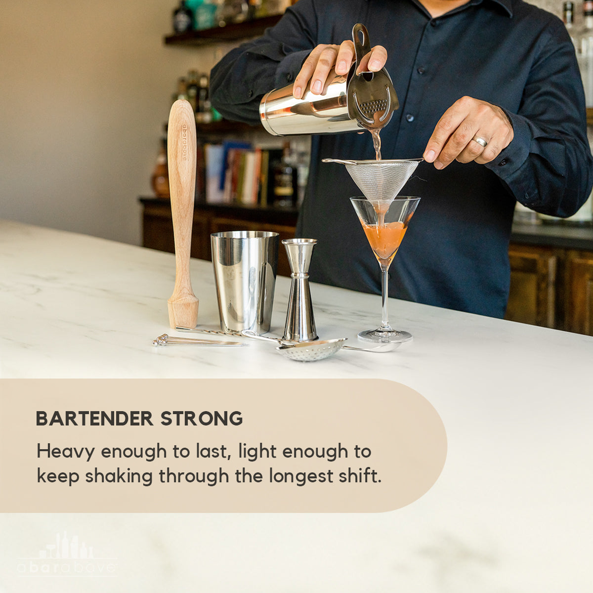 Premium 14-Piece Gold Mixologist Bar Set - Cocktail Shaker, Jigger, Strainer & More - Perfect for Home Bars, Parties & Professional Bartenders
