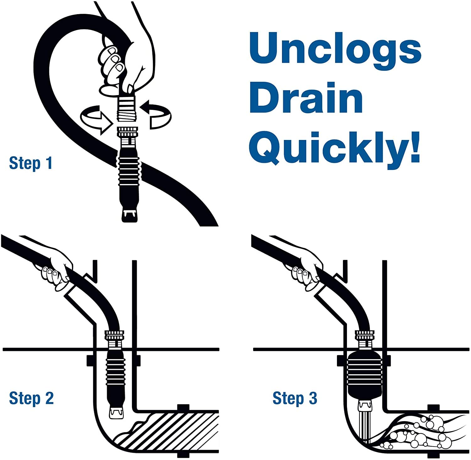 GT Water Products 750 3-Inch to 6-Inch Drain King (2 Pack) - Heavy Duty Drain Cleaner for Sinks, Tubs, and Sewer Lines - Ideal for Home Plumbing and Commercial Use