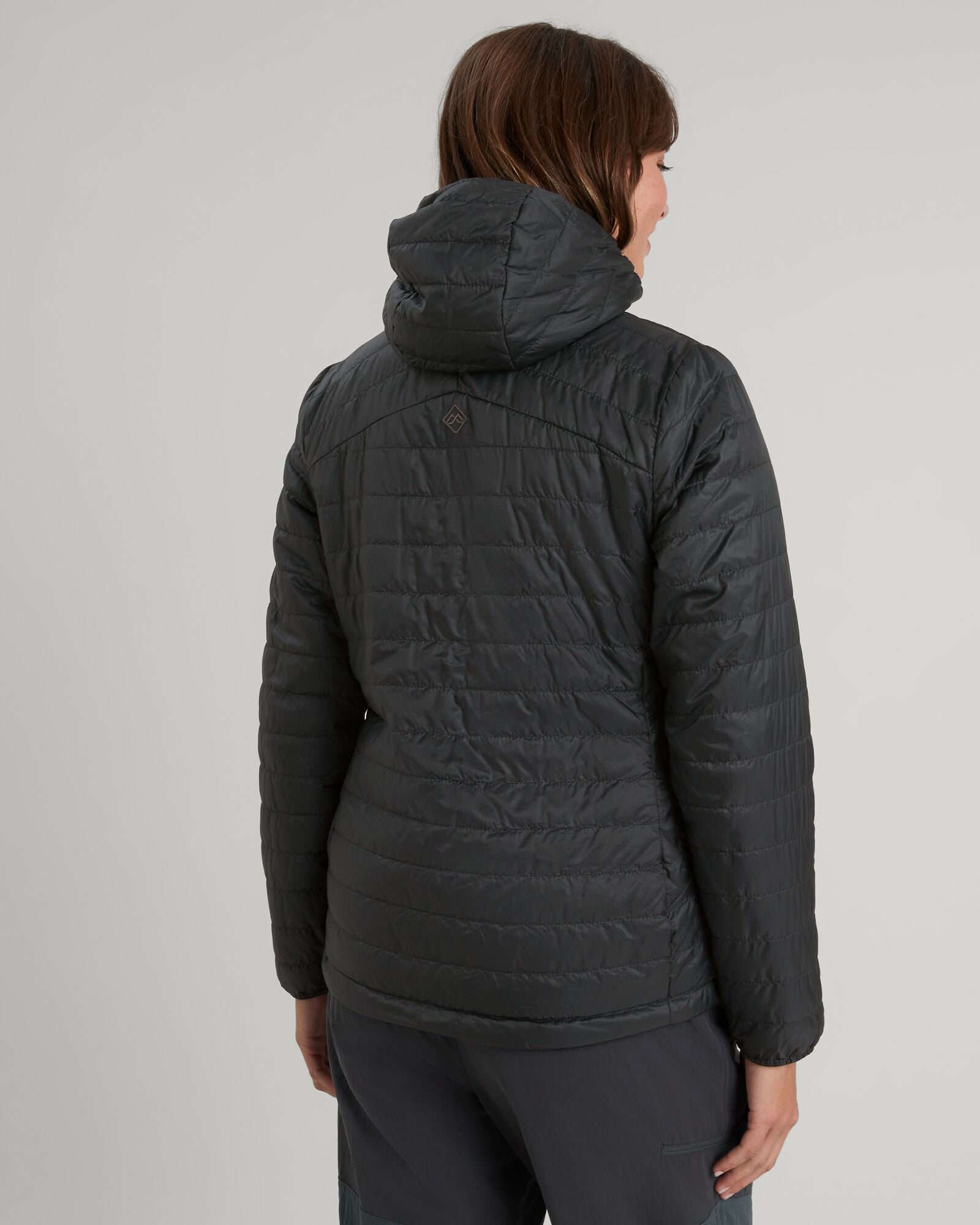 Heli R Women's novaLOFT Hooded Jacket - Lightweight Waterproof Winter Coat for Outdoor Activities (Black Stingray) | Perfect for Hiking, Camping & Daily Wear