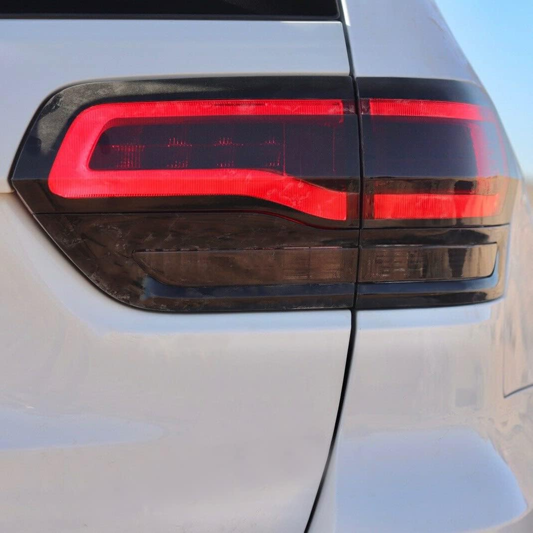 KUAFU Glossy Black Tail Light Lamp Cover Trim Bezel Kit Replacement for 2014-2020 Jeep Grand Cherokee (Fits Part Numbers 68220970AA, 68220968AA, 68219812AA, 68219813AA) - Perfect for Car Customization & Nighttime Driving Safety