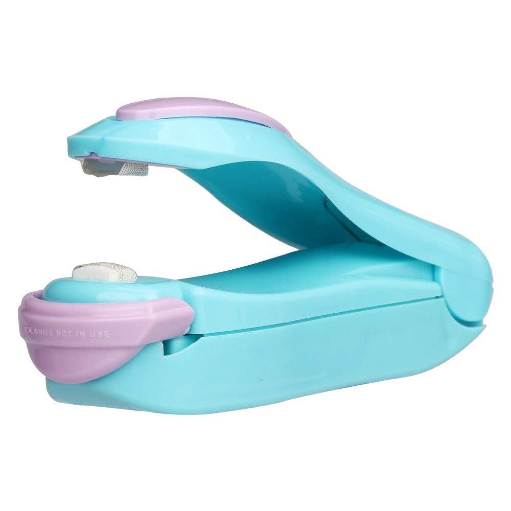 Portable Mini Heat Sealing Machine - Impulse Sealer for Plastic Bags with Lids (Blue, One Size) | Food Storage, Packaging, Home & Office Use