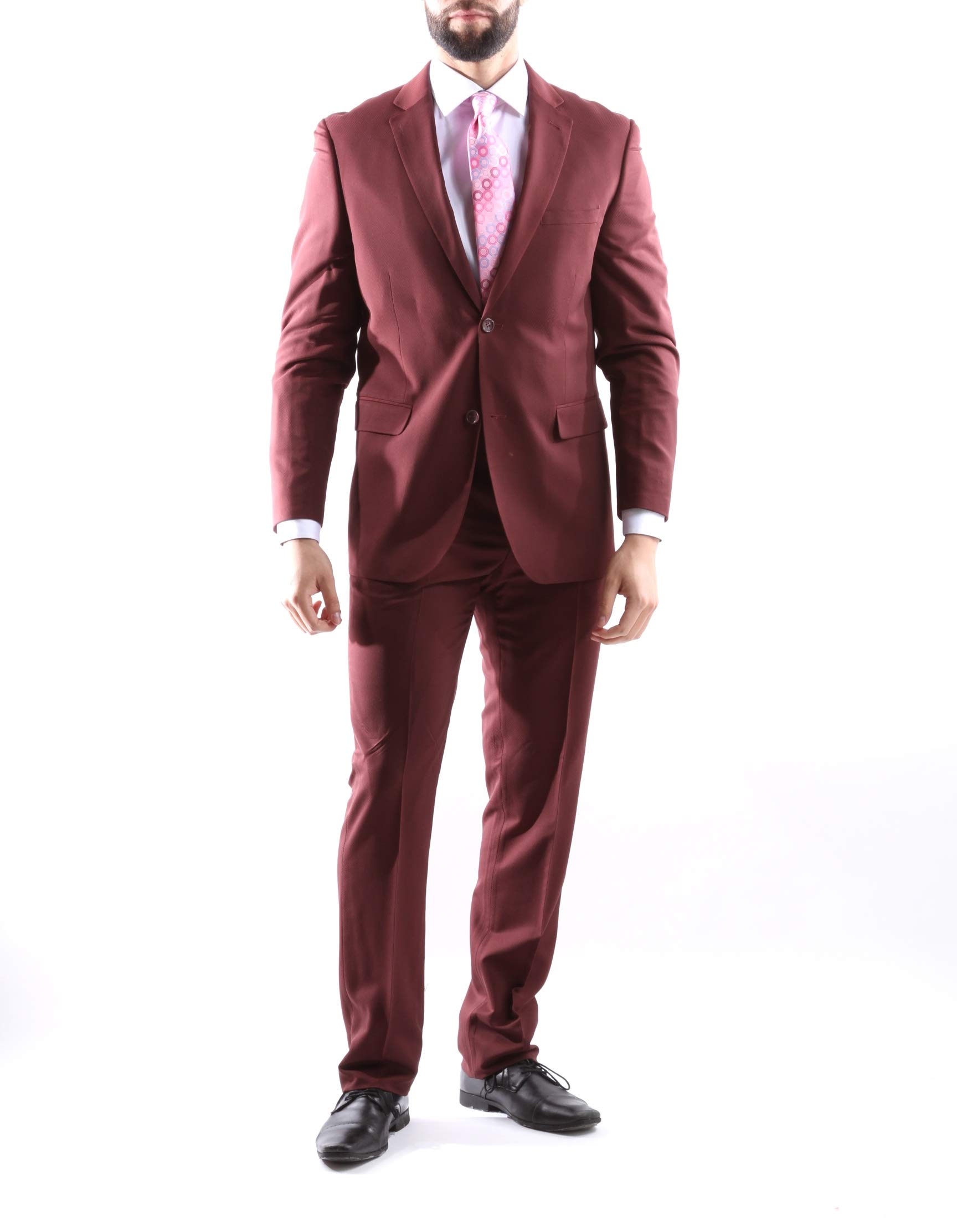 Premium Men's 150s Wool Single Breasted 2-Button Slim Fit Suit - Formal Business Attire for Weddings, Interviews & Office Wear