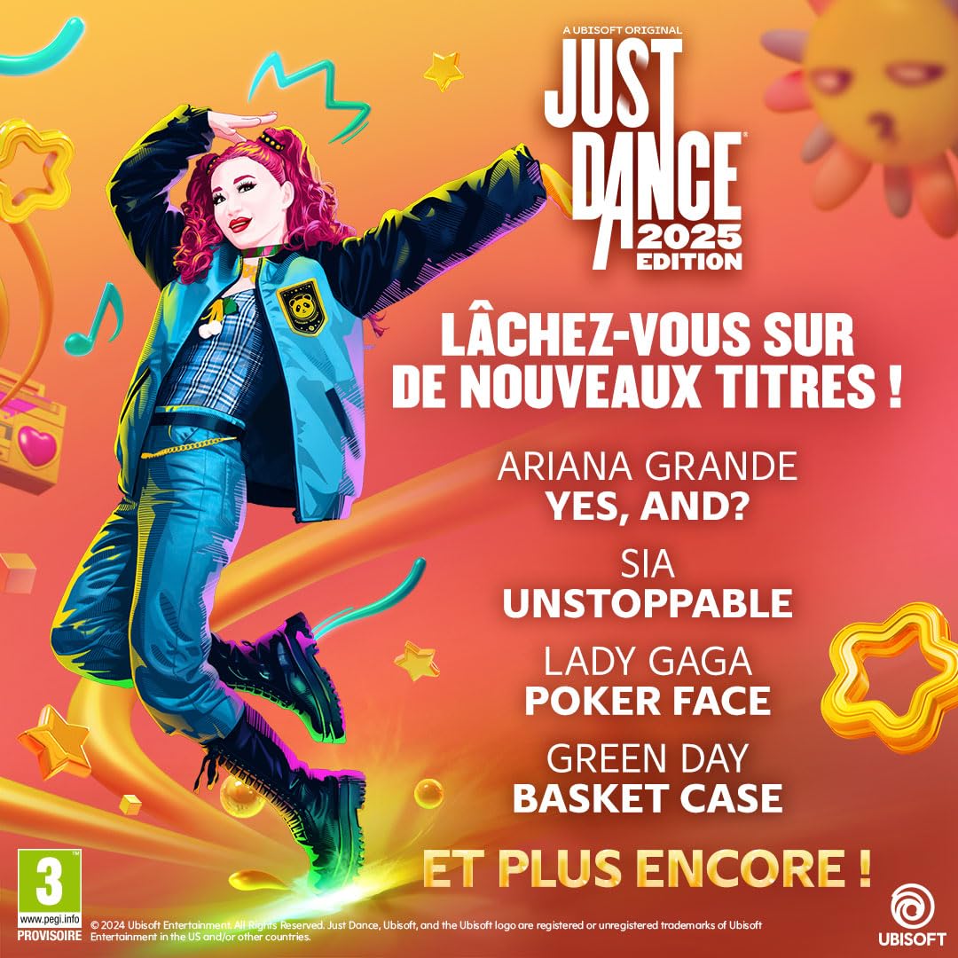 Just Dance 2025 Standard Edition (CIB) for PlayStation 5 (PS5) - Fun Dance Game for Parties, Fitness & Family Entertainment