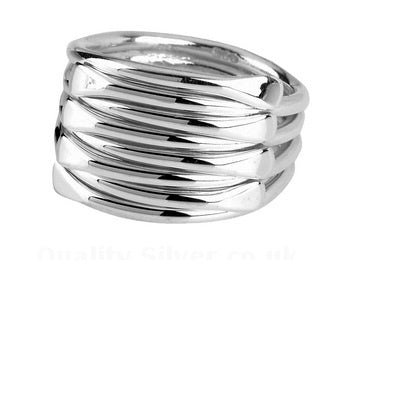Sterling Silver Stackable Ring Set - Size P (US) - Elegant Minimalist Rings for Women, Perfect for Everyday Wear, Gifts & Layering Jewelry