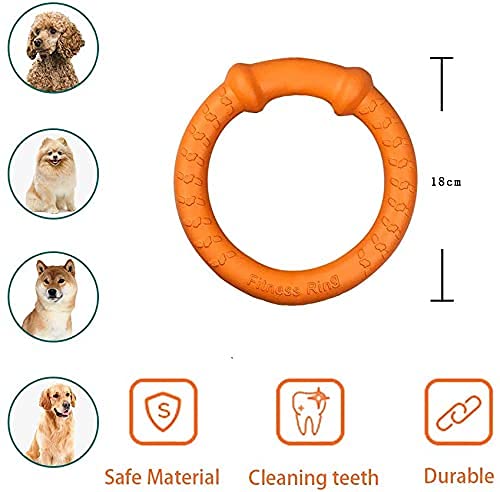 **LaRoo Durable Dog Toys for Large Breeds - Floating Flying Disc & Interactive Ring Tug Toy for Fetch, Training & Teething - Perfect for Outdoor Play, Beach & Pool Fun**