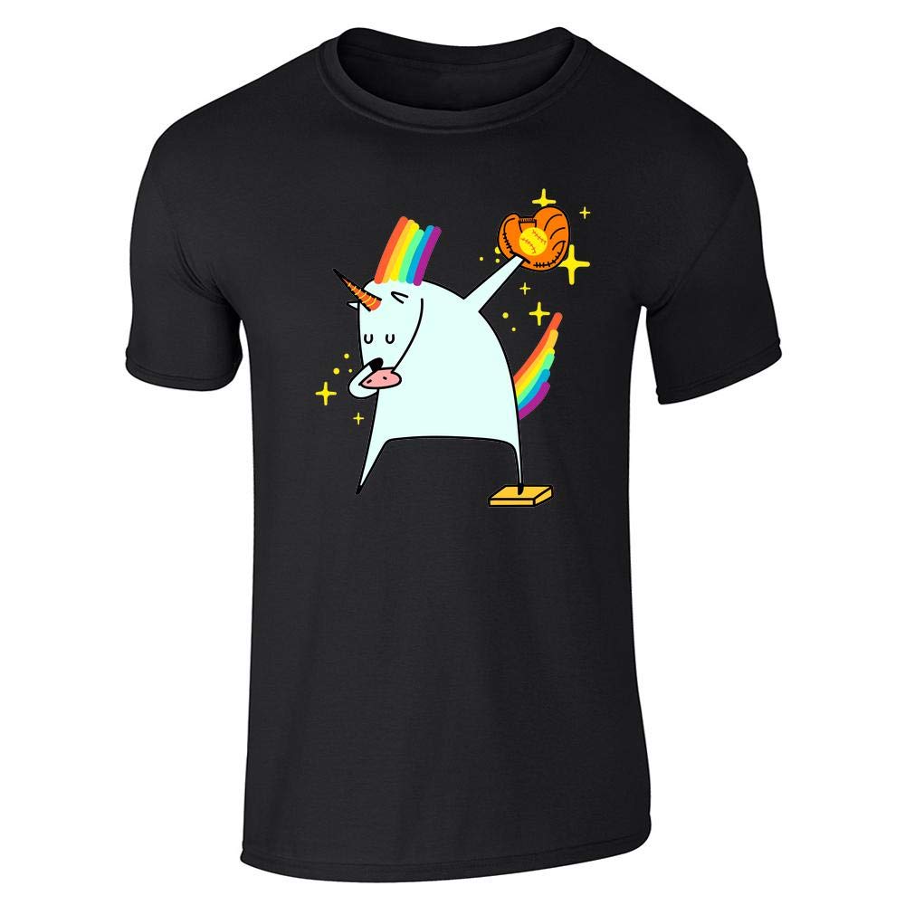 Pop Threads Dabbing Unicorn Graphic Tee - Soft Cotton Men's T-Shirt with Fun Design | Perfect for Casual Wear, Parties & Gifts