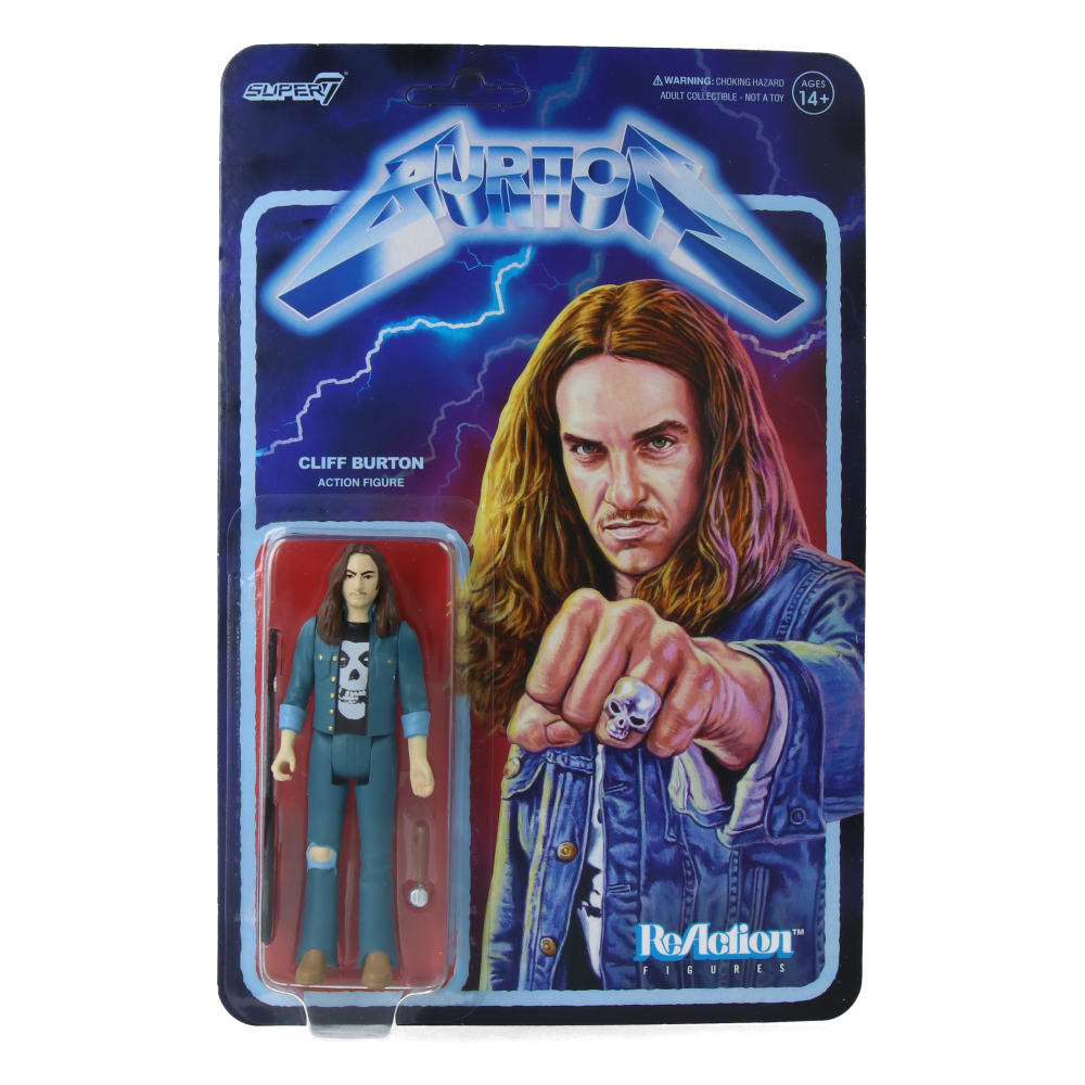 Cliff Burton ReAction Figure Wave 1 - Vintage Style Collectible Action Figure for Music Fans & Collectors - Perfect for Display, Gifts & Rock Memorabilia Collections