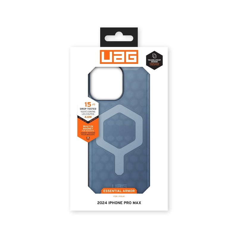 UAG Essential Armor Case for iPhone 16 Pro Max - Military Drop Tested, Scratch Resistant Protective Cover (Blue) - Perfect for Outdoor Adventures & Daily Protection