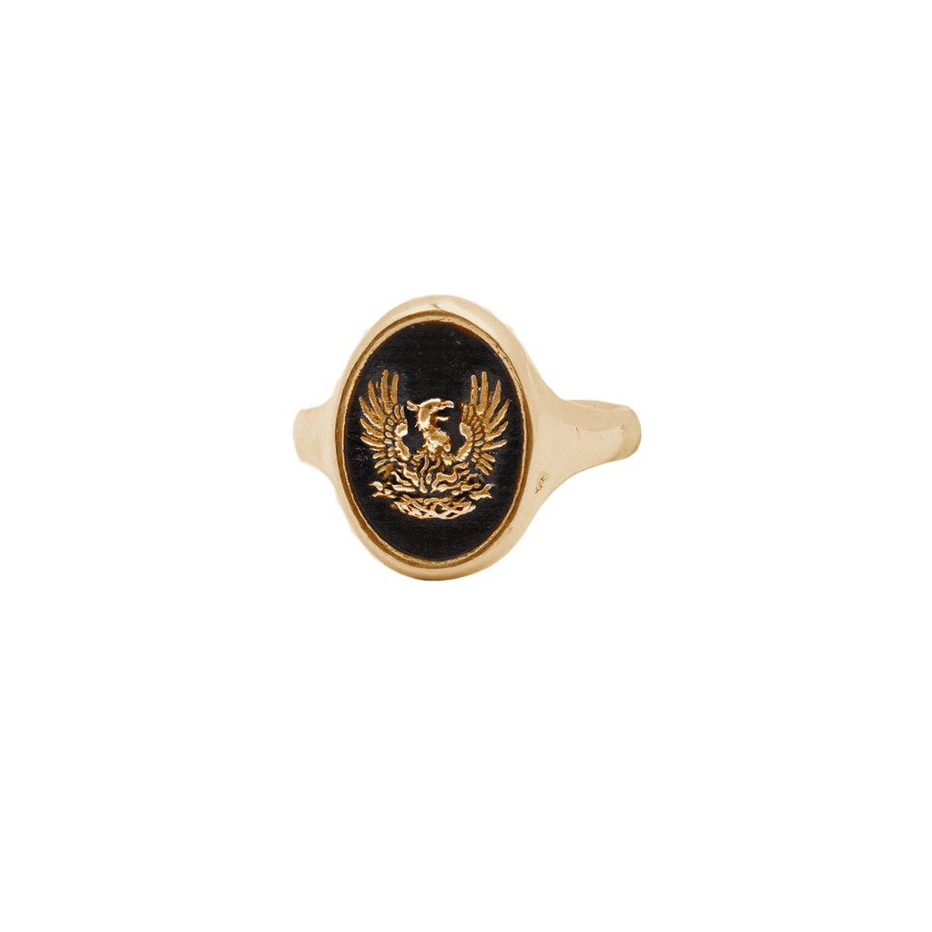 14k Gold Signet Ring for Men & Women - Elegant Personalized Initial Ring - Perfect for Engagements, Weddings & Everyday Wear