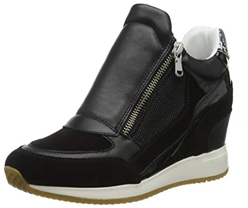 Geox Women's Breathable Hi-Top Sneakers - Lightweight Comfortable Walking Shoes for Women - Perfect for Gym, Running & Casual Wear