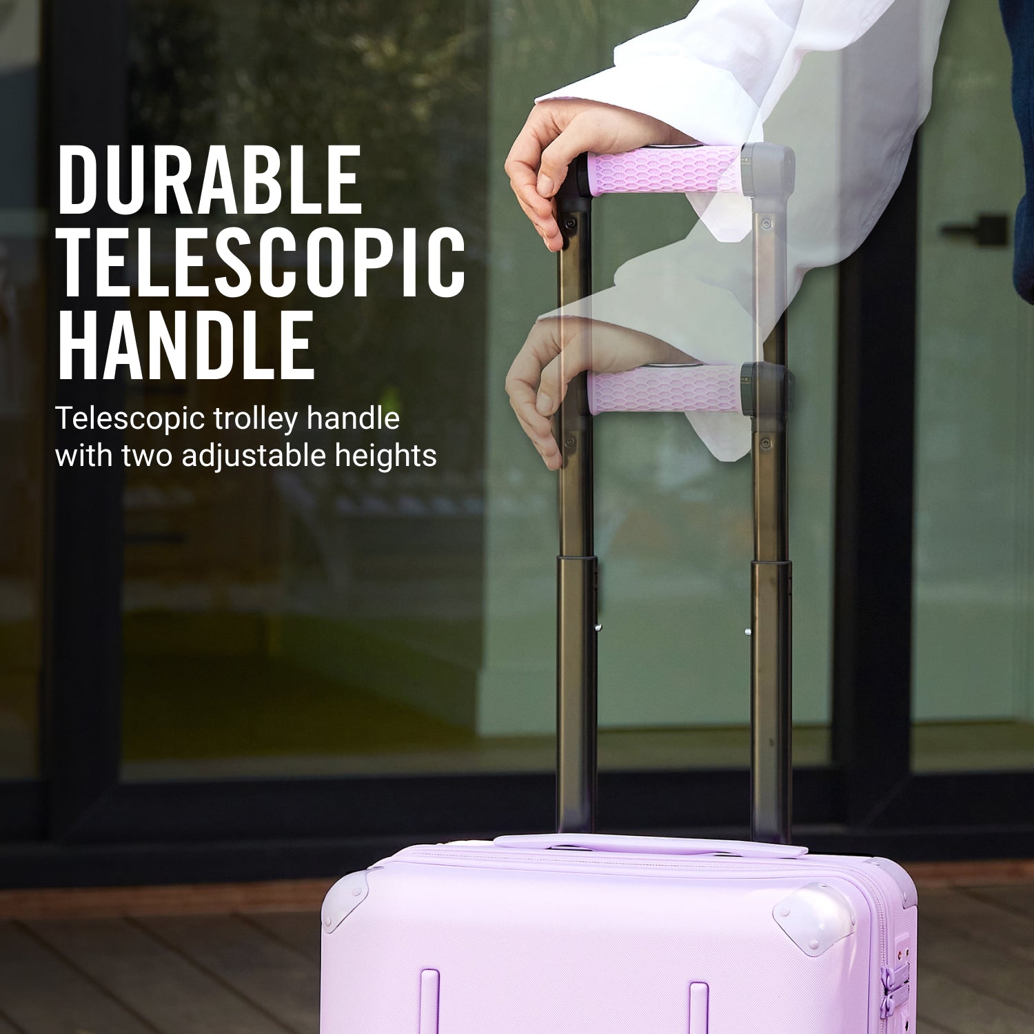 The Ridge Carry On Luggage - Lightweight Expandable Suitcase with 360° Spinner Wheels, TSA Lock & Lavender Color - Perfect for Business Travel & Weekend Getaways