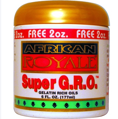 AFRICAN ROYALE SUPER GRO 6 OZ Hair Growth Oil - Natural Hair Care for Black Women - Promotes Stronger, Longer & Healthier Hair - Perfect for Daily Use & Nighttime Hair Treatment