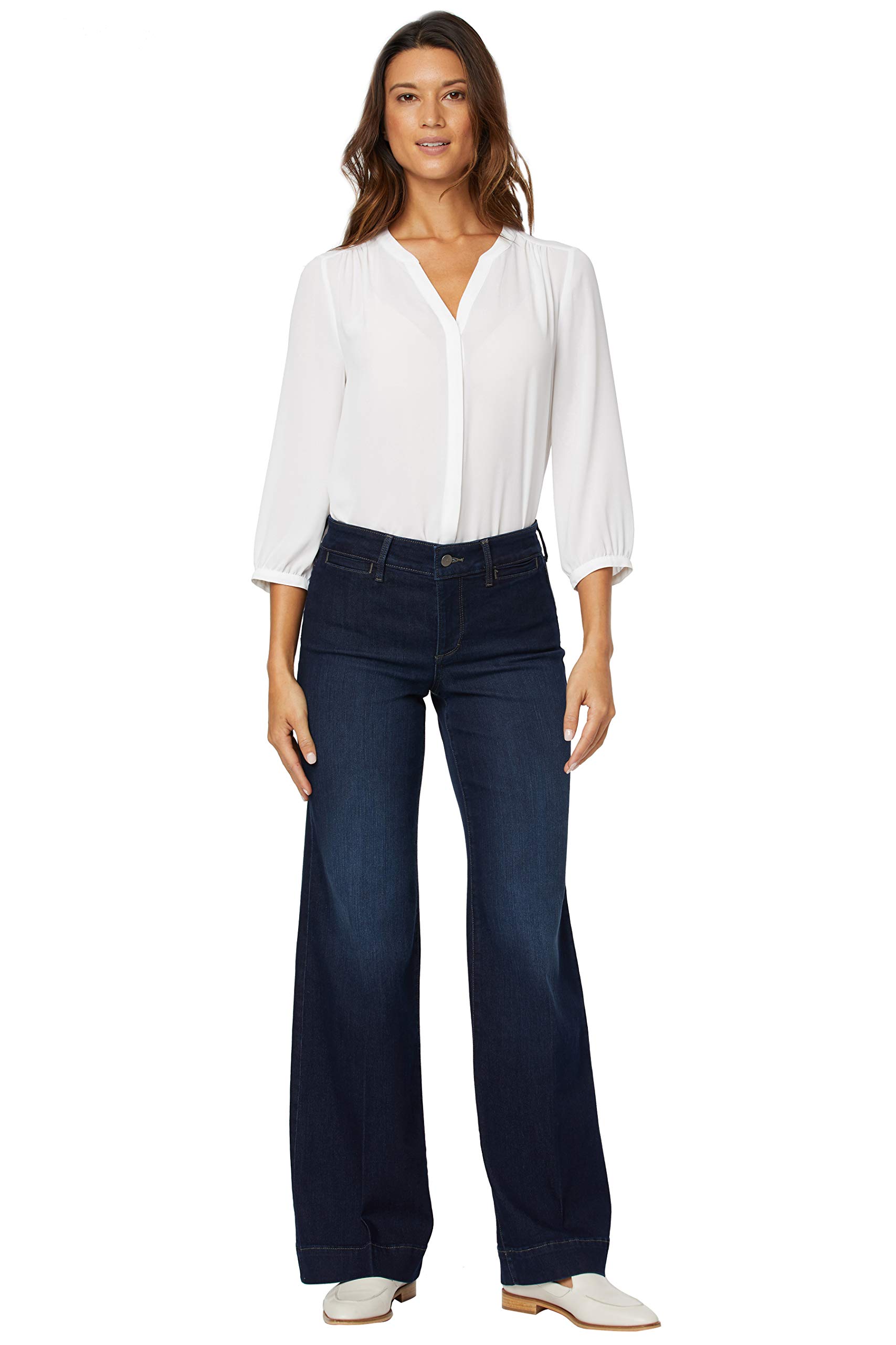 NYDJ Women's Teresa Trouser Jeans - Premium Stretch Denim Pants for Work & Casual Wear | Comfortable Slim Fit Bootcut Jeans for Office, Travel & Everyday Outfits