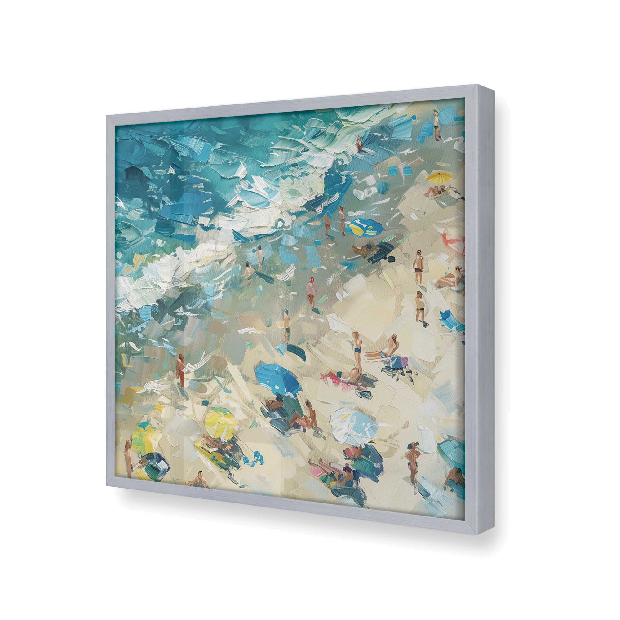 Coastal Harmony Square Print Wall Art - Beach Themed Decor for Living Room, Bedroom & Office - Perfect for Coastal, Nautical & Boho Home Decor Styles