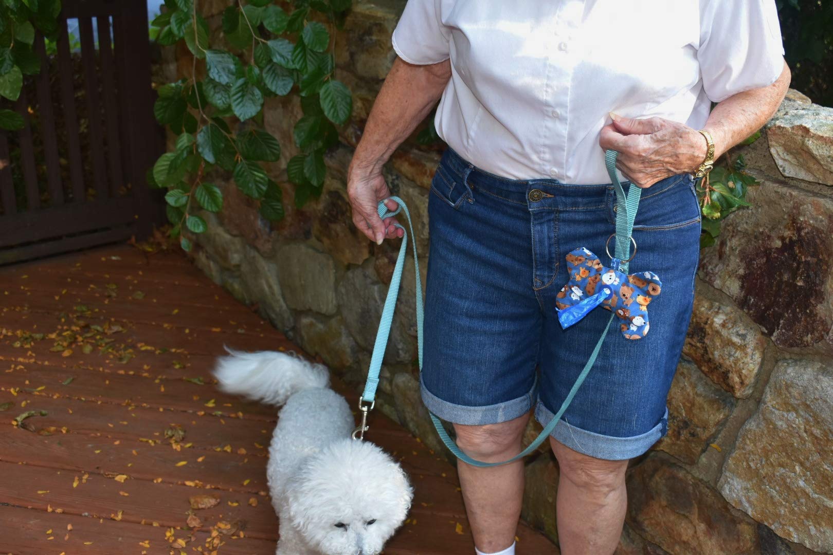 Blue Bone-Shaped Dog Poop Bag Dispenser with Adjustable Clip - Portable Waste Bag Holder for Walking, Hiking & Outdoor Potty Training | Durable Pet Accessory for Leashes, Belts & Backpacks
