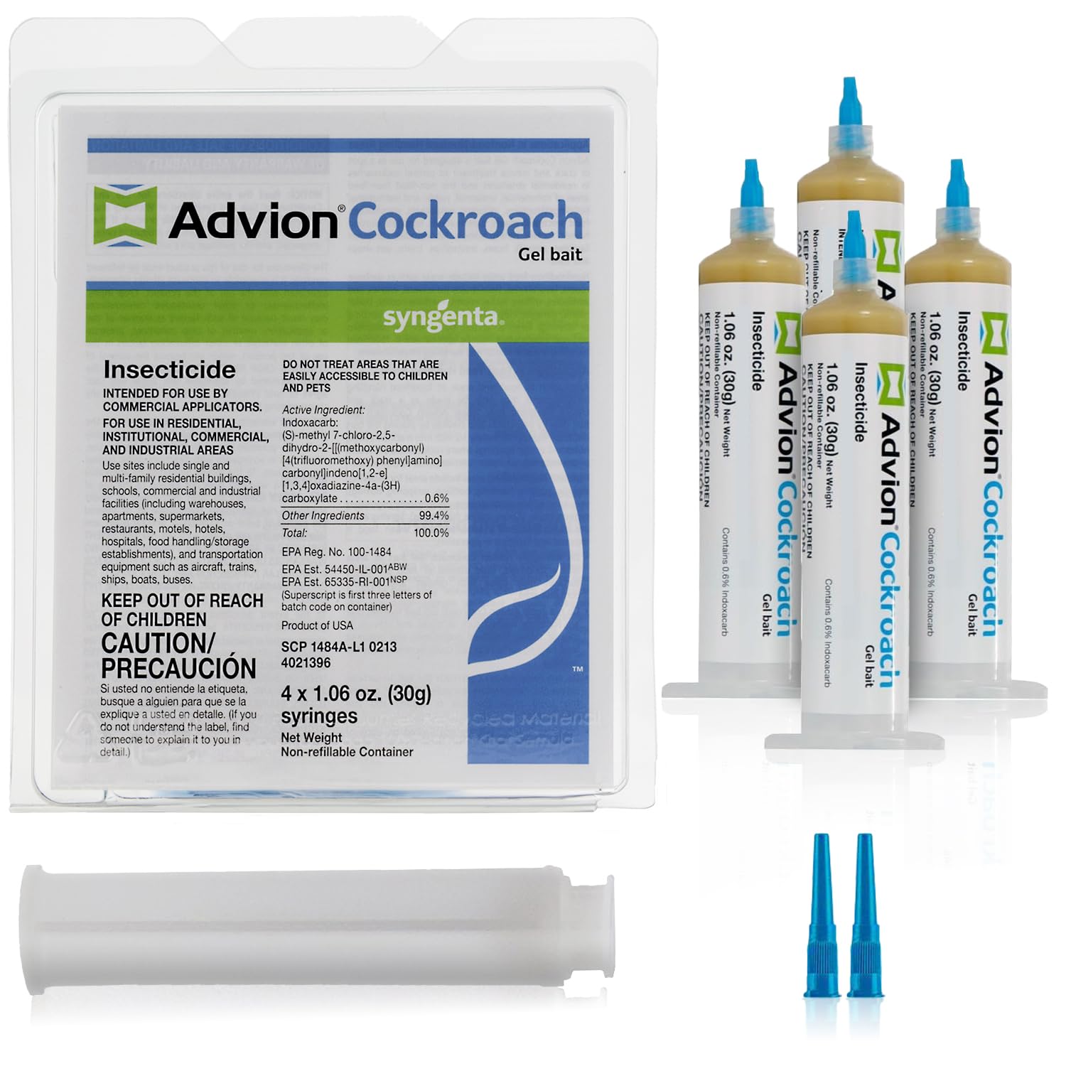 Advion Cockroach Gel Bait - 5 Pack (20 Tubes x 30g) - Effective German Roach Killer for Indoor & Outdoor Pest Control - Eliminates American, German & Other Cockroach Species - Perfect for Kitchens, Bathrooms & Basements
