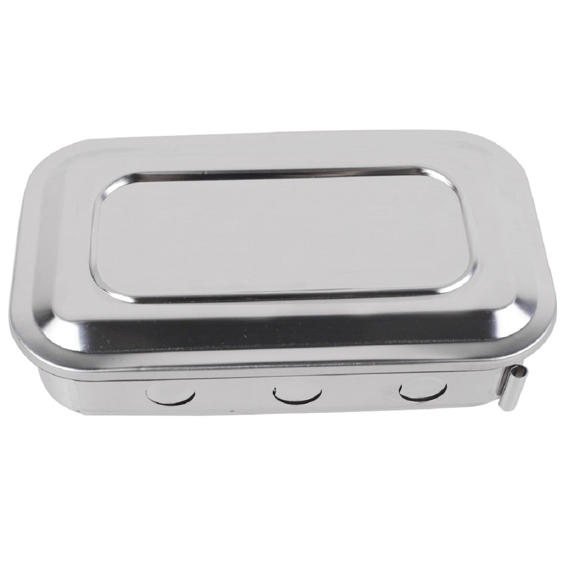 Premium Medical-Grade Stainless Steel Sterilization Box with Lid - Square Dental Instrument Sterilizer for Clinics, Hospitals & Home Use