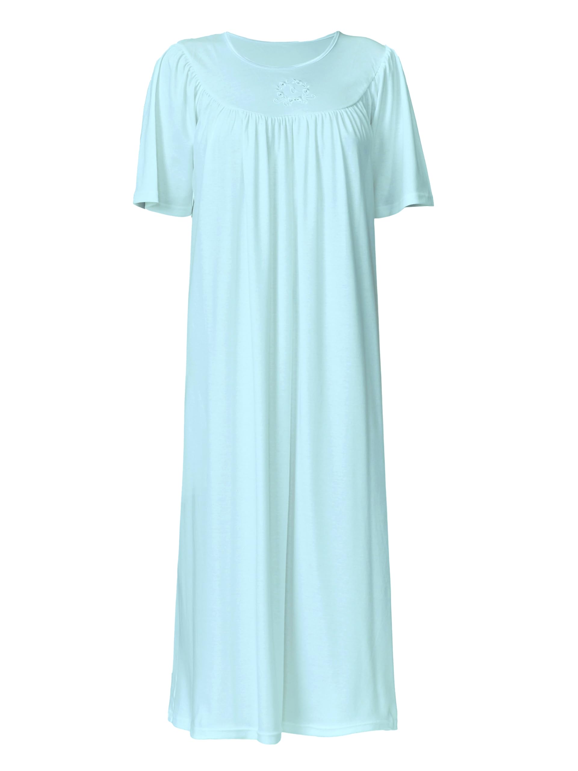 Women's 34000 Soft Cotton Short Sleeve Nightgown - Breathable Sleepwear for Summer & Lounge Wear - Perfect for Home Relaxation & Comfortable Sleep