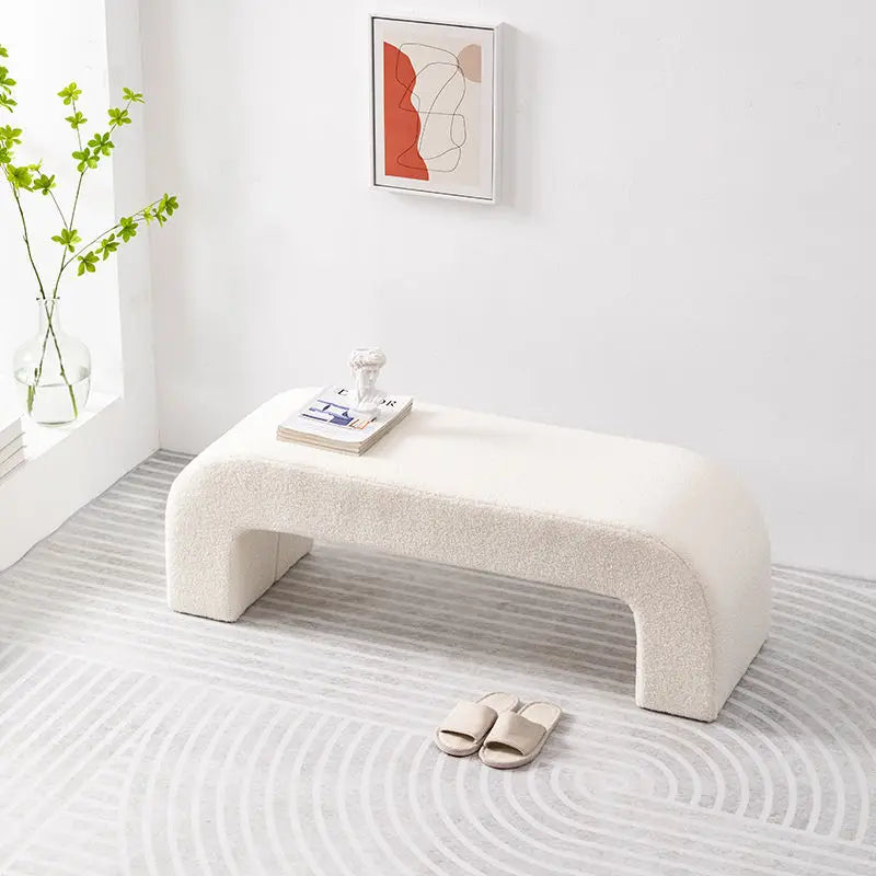 Minimalist Arch Bench - Modern Wooden Entryway Bench for Hallway, Living Room & Bedroom - Stylish Home Decor Furniture for Small Spaces