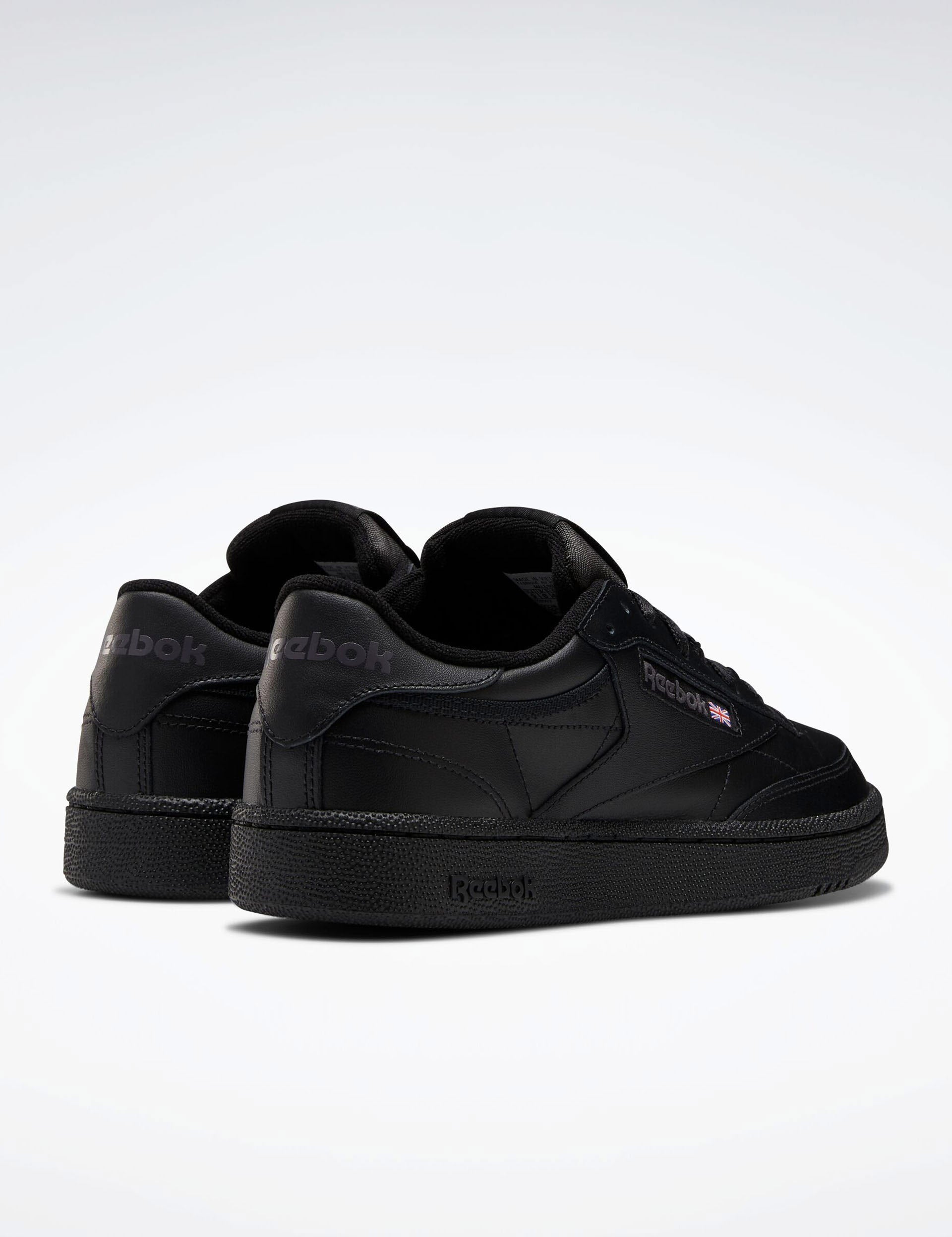 Reebok Club C 85 Vintage Sneakers - Intense Black/Charcoal - Men's Classic Casual Shoes for Everyday Wear & Street Style