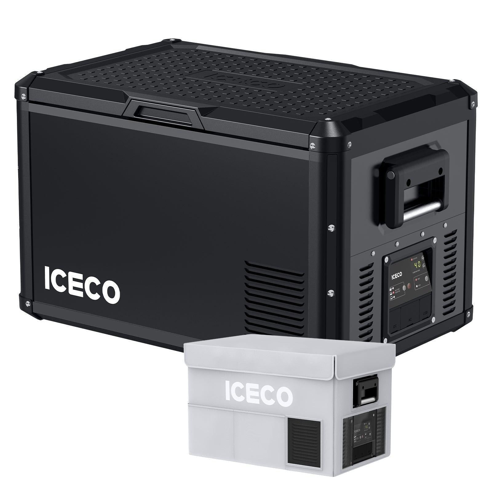 ICECO VL60ProS 63.4QT Portable Electric Cooler Fridge with Cover - Perfect for Camping, Road Trips & Outdoor Adventures