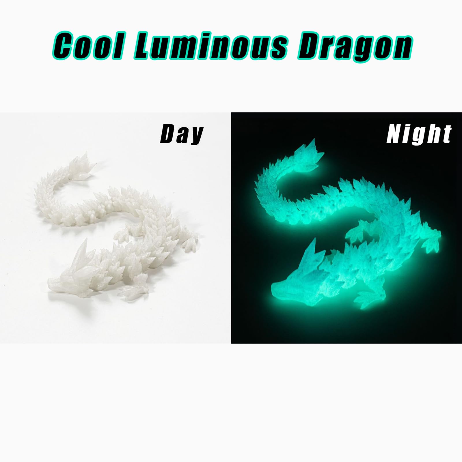 STONESTAR 3D Printed Dragon Fidget Toys - Articulated Crystal Dragon in Egg, 11