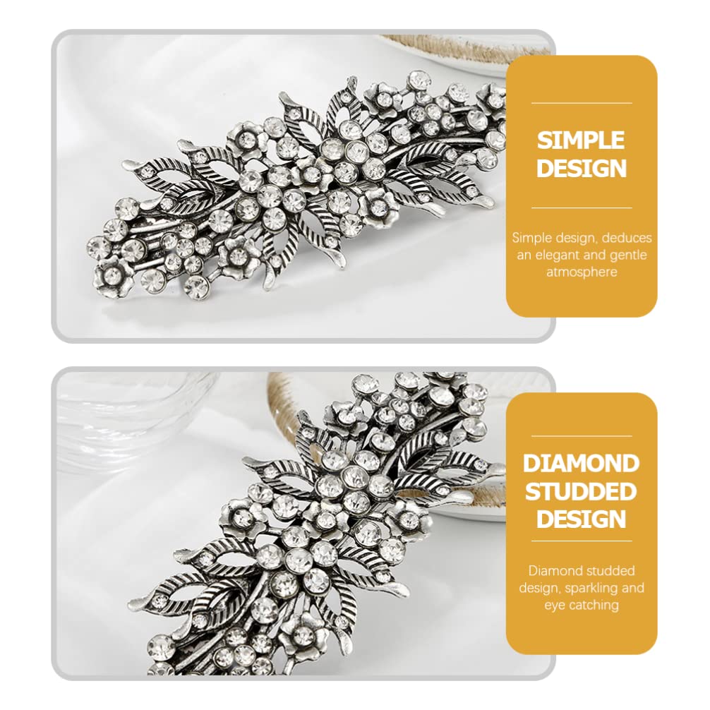KALLORY Women's Rhinestone Hair Clips - Elegant Crystal Hair Barrettes for Women & Girls | Perfect for Weddings, Parties & Daily Hair Accessories