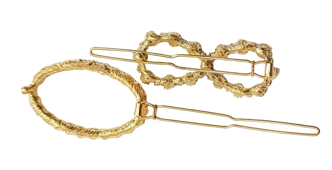 HOMEMATES 6 Pcs Rhinestone Crystal Hair Pins for Women & Girls - Sparkling Hair Clips, Fancy Jewelry Hair Accessories, Multicolor Hairpins for Parties, Weddings & Daily Styling