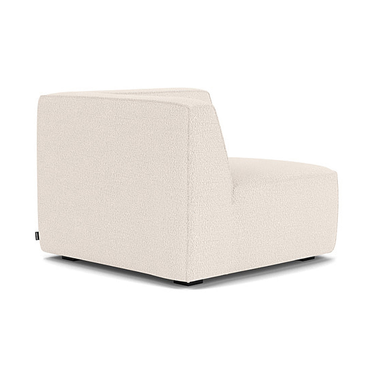 Dane Boucle 1-Seater Left Corner Modular Sofa - Modern Accent Chair for Small Spaces, Living Room, Apartment & Office - Soft Fabric Upholstery with Sturdy Frame