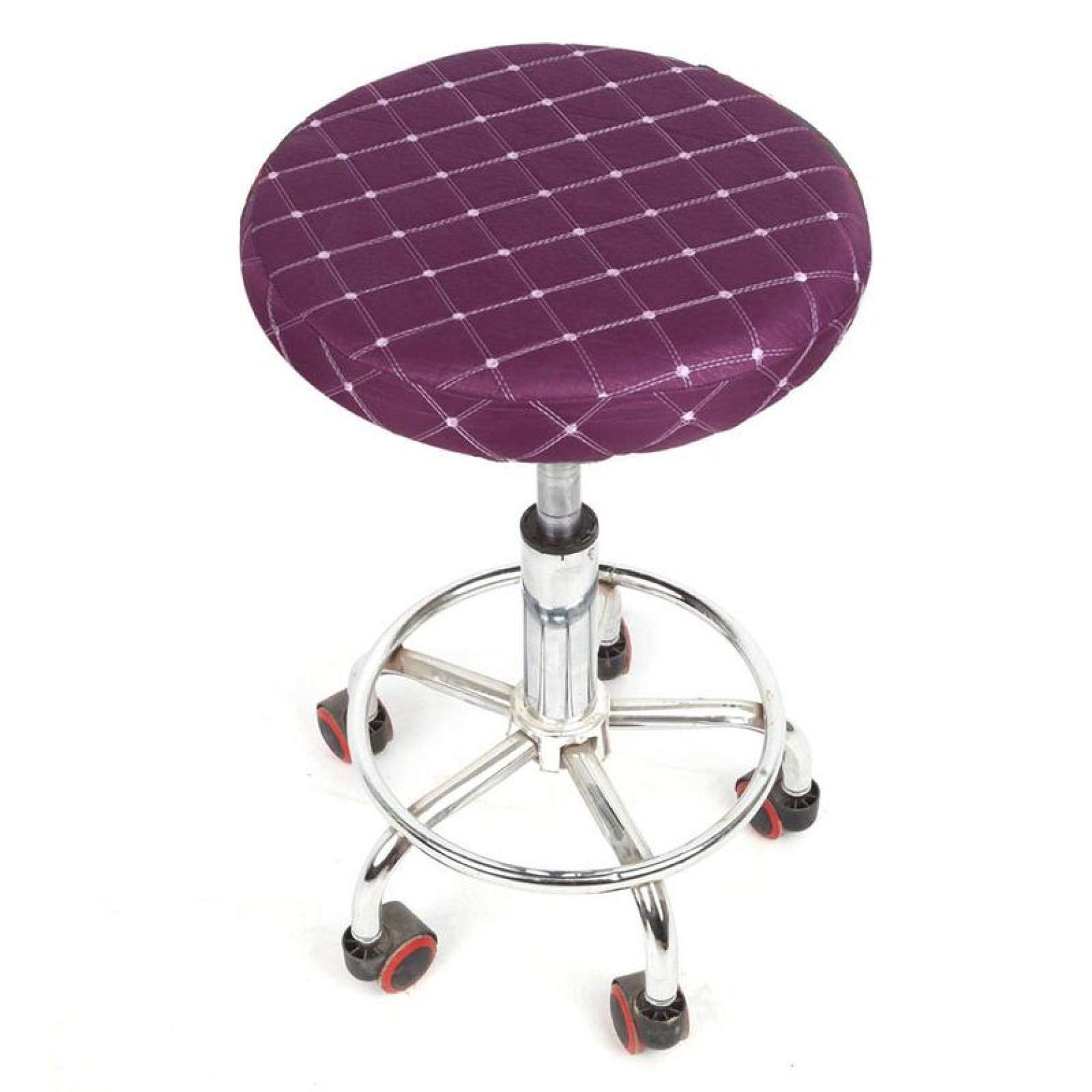 KKONION Stretch Removable Round Chair Cover - Spandex Elastic Bar Stool Slipcover - Universal Dustproof Seat Cushion Cover for Dining, Kitchen, Office & Patio Furniture Protection