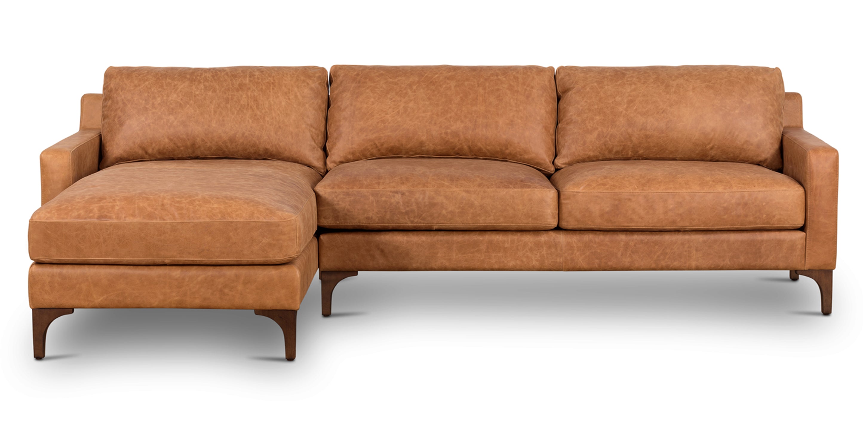 Sorrento Left Facing Sectional Sofa - Modern L-Shaped Couch with Chaise Lounge for Living Room, Family Room & Home Theater - Comfortable Fabric Upholstery Sectional Sofa Set