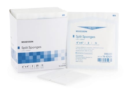 McKesson 1642426 Sterile I.V. / Drain Split Dressing 4