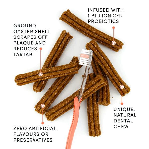 Crumps' Naturals Plaque Busters Advanced Whole Mouth Dental Sticks for Dogs - Tartar Control & Fresh Breath - Vet Recommended Dental Chews for Small, Medium & Large Breeds - Perfect for Daily Oral Care & Teeth Cleaning