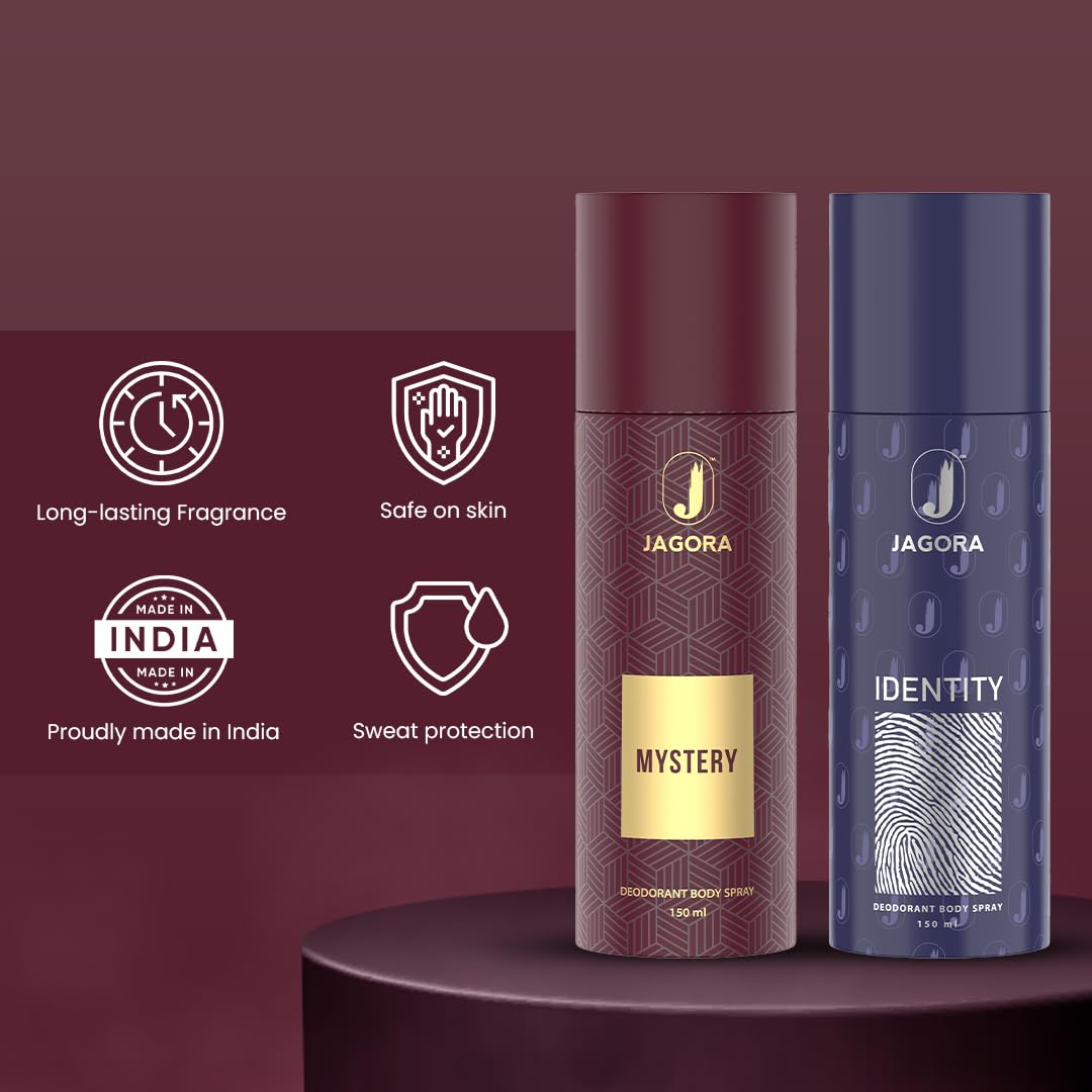 Jagora Premium Men's Body Spray & Long-Lasting Deodorant Set - Fresh, Intense & Bold Scent for All-Day Confidence | Perfect for Gym, Work & Night Out