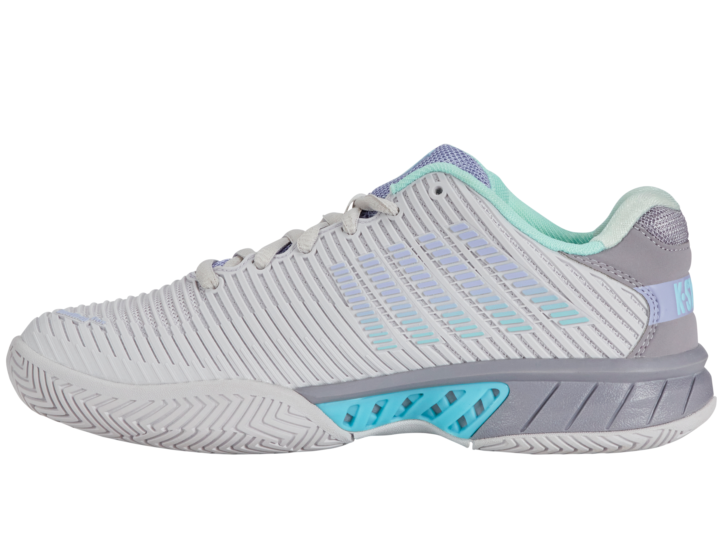 Hypercourt Express 2 Women's Running Shoes - Nimbus Cloud/Lilac Gray/Neon Purple | Lightweight Cushioned Sneakers for Gym, Workout & Daily Wear | Size 96613 020 M