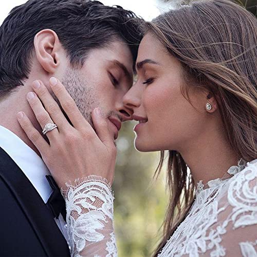 2 Carat (ctw) Princess Cut Moissanite Engagement Ring for Women - 10K/14K/18K Gold or Platinum Plated Silver - Perfect Wedding, Proposal & Anniversary Gift - Elegant Jewelry for Brides & Fiancées