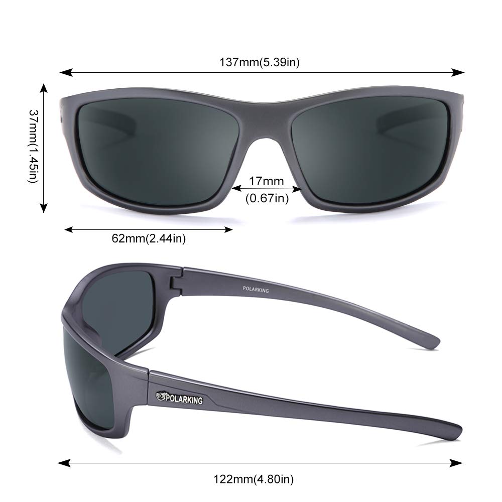 Polarized Sport Sunglasses for Men - Matte Finish, Mirror Lens, UV Protection - Perfect for Running, Cycling & Outdoor Activities