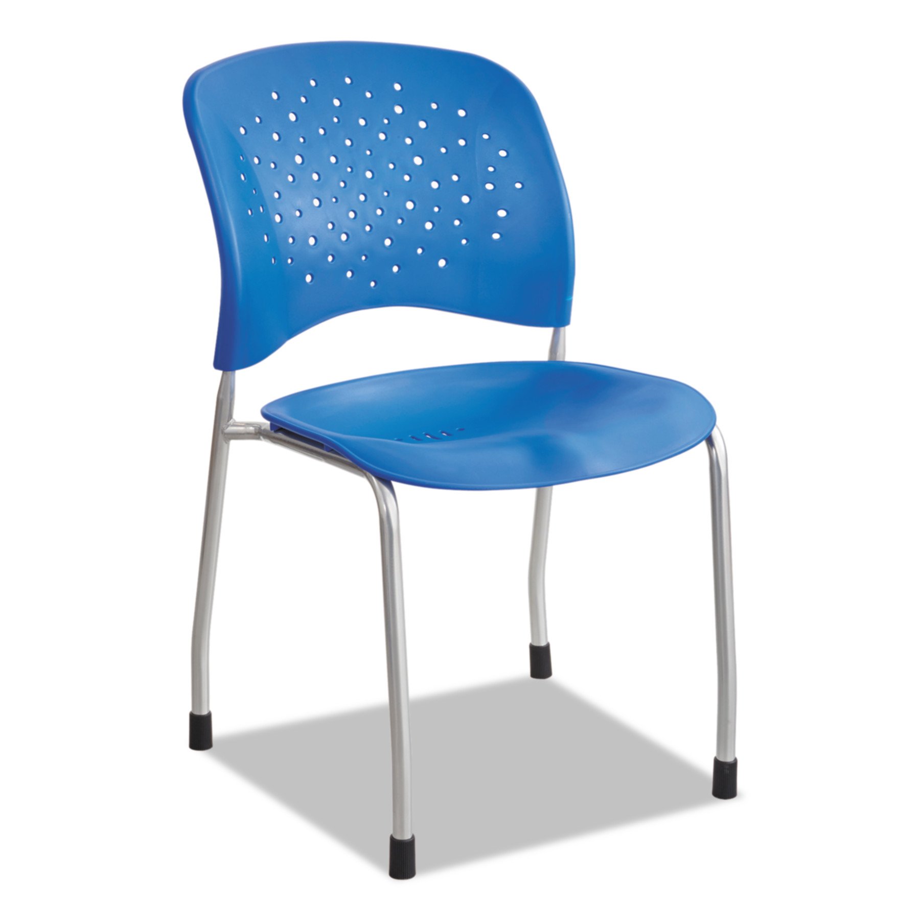 Safco Products 6805LA Reve Guest Chair with Round Back & Straight Legs - Set of 2, Lapis Blue - Perfect for Office Reception, Waiting Areas & Conference Rooms
