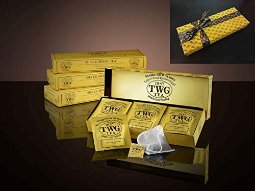 TWG Moroccan Mint Green Tea - 15 Premium Cotton Tea Bags | Refreshing & Aromatic | Perfect for Relaxation, Afternoon Tea & Gift Giving