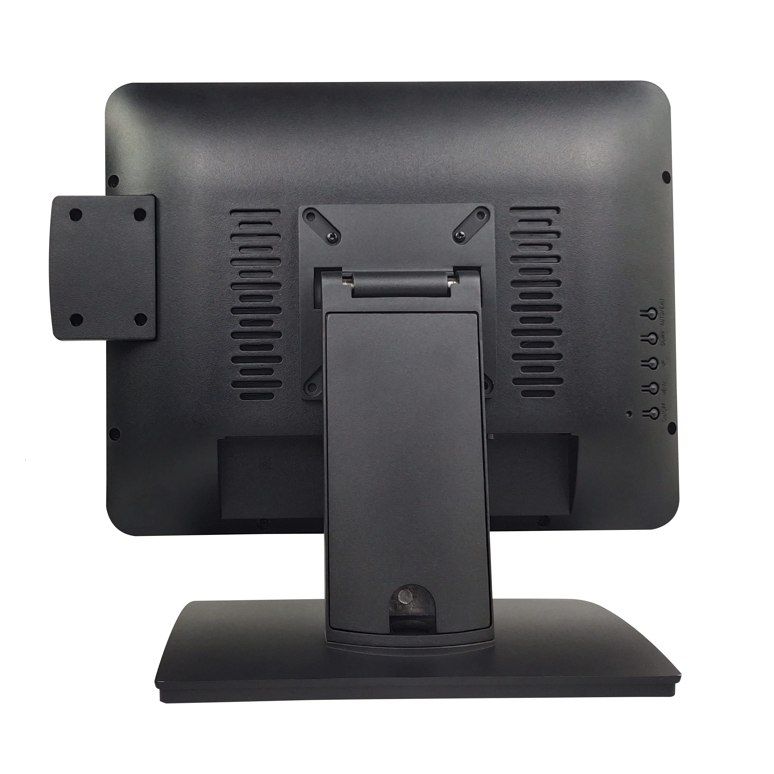 15 Inch 4:3 Ratio 10-Point Projective Capacitive Touch Screen Monitor with MSR - Stable Base POS System Touchscreen Display for Retail, Restaurant & Hospitality - USB Plug-and-Play, Driver-Free Operation
