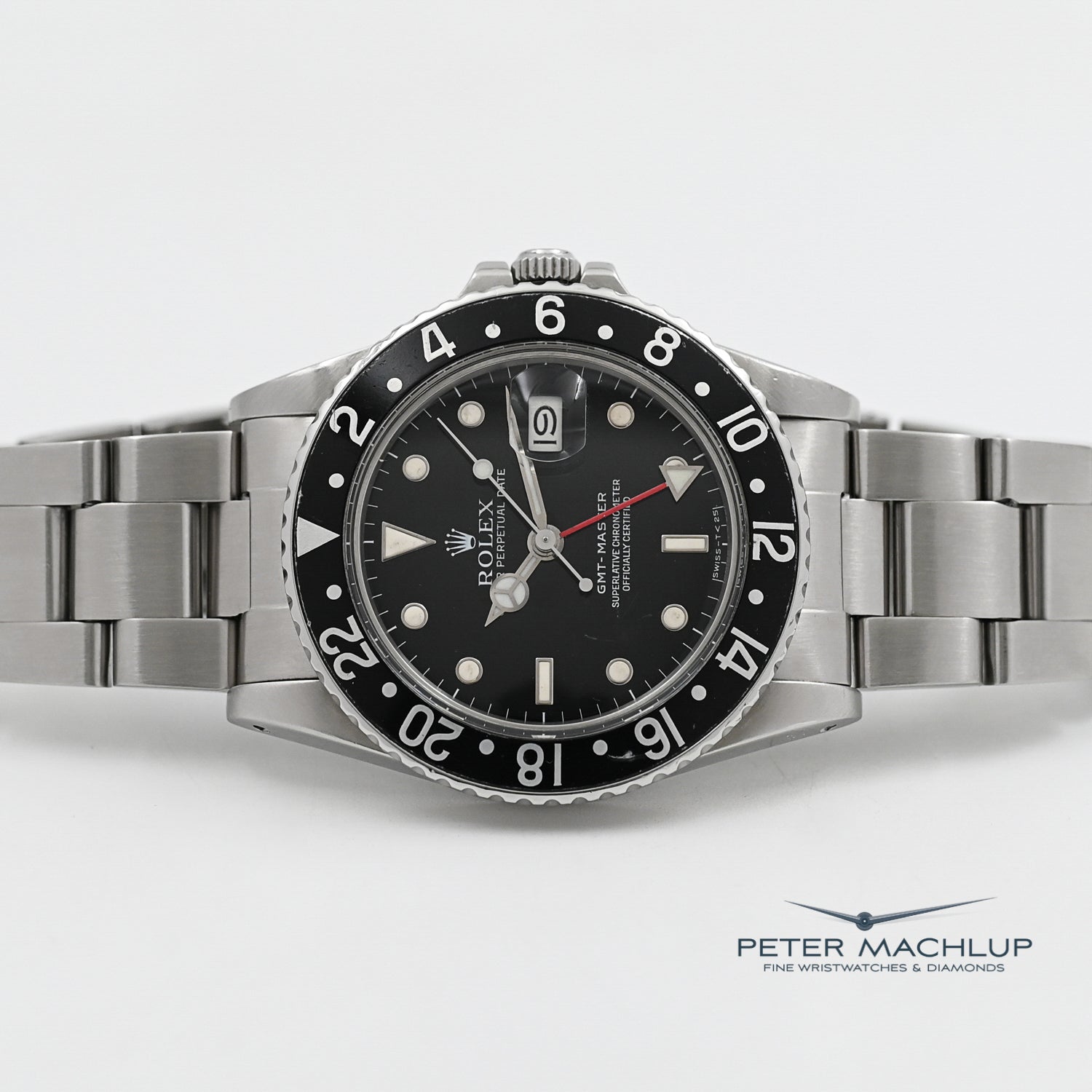 Vintage Rolex GMT-Master 16750 Pepsi Bezel Stainless Steel Watch 1984 - Perfect for Collectors & Travel Enthusiasts