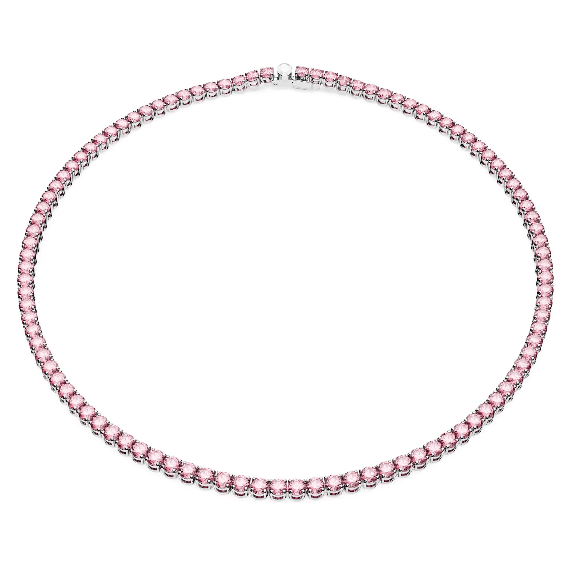Elegant Matrix Pink Tennis Necklace for Women | Cubic Zirconia Layered Chain | Perfect for Parties, Weddings & Date Nights