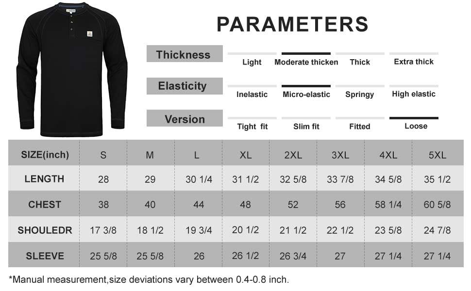 Flame Resistant Men's Shirts - Lightweight 6.5oz Long Sleeve Henley Work Shirts | CAT2 NFPA2112 Certified FR Clothing for Industrial & Outdoor Safety Work